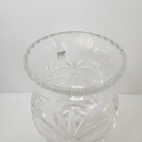 Vintage Julia Crystal 24% Lead Cut Glass Candle Holder/vase 11" Made in Poland - Picture 3 of 8